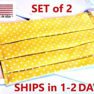 2 Double layered reusable face mask, 100% Cotton